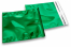 Groen gekleurde metallic folie enveloppen - 220 x 220 mm | Enveloppenland.nl