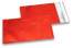 Rood gekleurde mat metallic folie enveloppen - 114 x 162 mm | Enveloppenland.nl