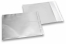Zilver gekleurde mat metallic folie enveloppen - 165 x 165 mm | Enveloppenland.nl