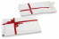 Luchtkussen enveloppen geschenkverpakking - Wit met strik | Enveloppenland.nl