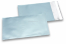 IJsblauw gekleurde mat metallic folie enveloppen - 114 x 162 mm | Enveloppenland.nl