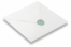 Lakzegels - Franse lelie lichtblauw op envelop | Enveloppenland.nl