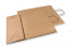 Papieren draagtassen gedraaide handgreep - bruin, 320 x 140 x 420 mm, 100 gr | Enveloppenland.nl