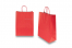 Papieren draagtassen gedraaide handgreep - vuurrood, 260 x 120 x 350 mm, 90 gr | Enveloppenland.nl