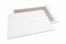 Bordrug enveloppen - 450 x 600 mm, 120 gr wit kraft voorzijde, 700 gr grijs duplex achterzijde, ongegomd / geen stripsluiting | Enveloppenland.nl