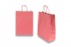 Papieren draagtassen gedraaide handgreep - fluweelrood, 260 x 120 x 350 mm, 90 gr | Enveloppenland.nl