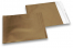Brons gekleurde mat metallic folie enveloppen - 165 x 165 mm | Enveloppenland.nl