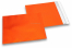 Oranje gekleurde mat metallic folie enveloppen - 165 x 165 mm | Enveloppenland.nl