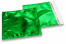 Groen holografisch folie enveloppen gekleurd metallic - 220 x 220 mm | Enveloppenland.nl