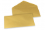 Wenskaart enveloppen gekleurd - goud metallic, 110 x 220 mm | Enveloppenland.nl