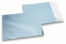 IJsblauw gekleurde mat metallic folie enveloppen - 165 x 165 mm | Enveloppenland.nl