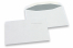Witte papieren enveloppen, 114 x 162 mm (C6), 80 grams, gegomde sluiting, gewicht per stuk ca. 3 gr. | Enveloppenland.nl