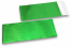 Groen gekleurde mat metallic folie enveloppen - 110 x 220 mm | Enveloppenland.nl