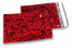 Rood holografisch folie enveloppen gekleurd metallic - 114 x 162 mm | Enveloppenland.nl