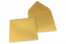 Wenskaart enveloppen gekleurd - goud metallic, 155 x 155 mm | Enveloppenland.nl