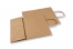 Papieren draagtassen gedraaide handgreep - bruin, 240 x 110 x 310 mm, 100 gr | Enveloppenland.nl