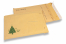Bruine kerst luchtkussen enveloppen - Kerstboom groen | Enveloppenland.nl