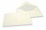Enveloppen handgeschept papier - gegomde puntklep, met grijze binnenvoering | Enveloppenland.nl