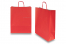 Papieren draagtassen gedraaide handgreep - vuurrood, 320 x 120 x 410 mm, 100 gr | Enveloppenland.nl