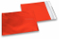 Rood gekleurde mat metallic folie enveloppen - 165 x 165 mm | Enveloppenland.nl