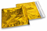 Goud holografisch folie enveloppen gekleurd metallic - 165 x 165 mm | Enveloppenland.nl
