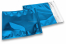 Blauw gekleurde metallic folie enveloppen - 165 x 165 mm | Enveloppenland.nl