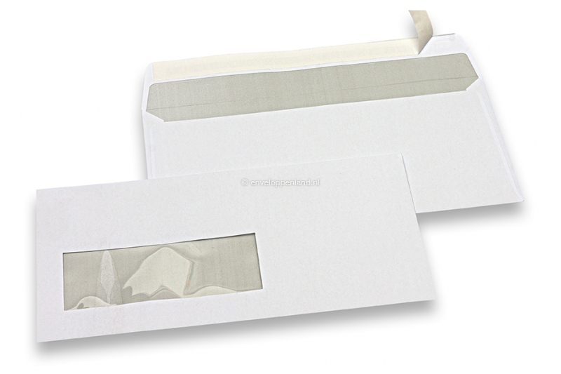 Vensterenveloppen laserprinter, 110 x 220 mm (DL), venster links, venster (40 x 110 mm) positie 15 mm van links en 20 mm van onder.