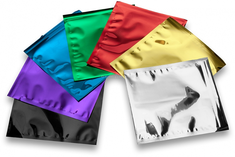 Compilatie folie enveloppen gekleurd metallic