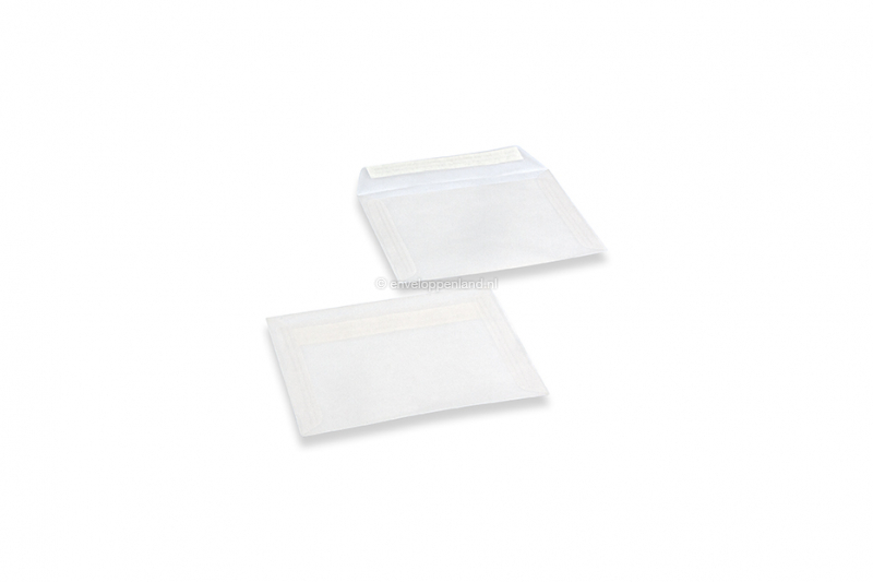 Witte transparante enveloppen - 114 x 162 mm