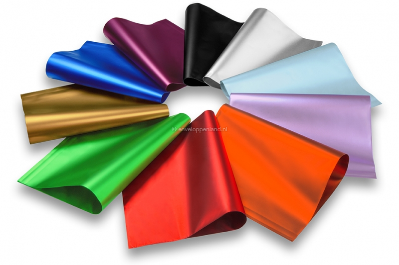 Folie enveloppen gekleurd mat metallic