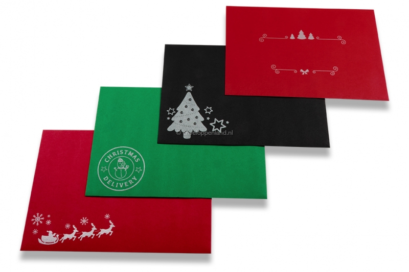 Gekleurde kerst enveloppen