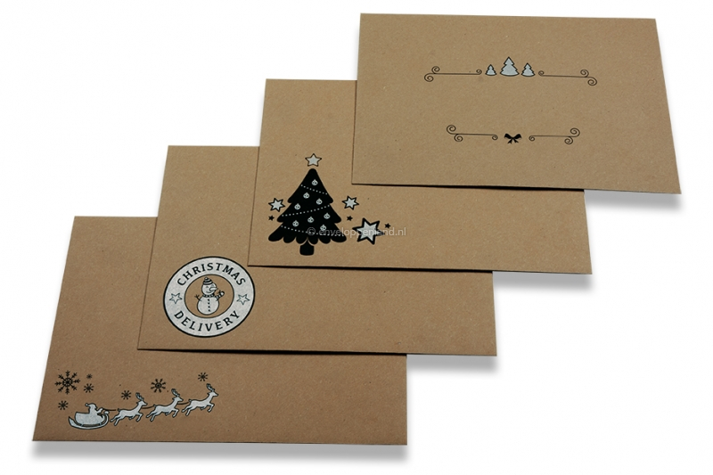 Gerecyclede kerst enveloppen