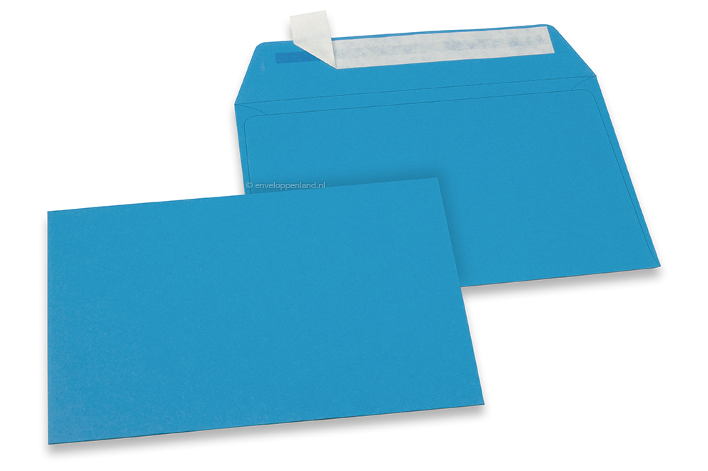 114 x 162 mm -  Oceaanblauw gekleurde papieren enveloppen