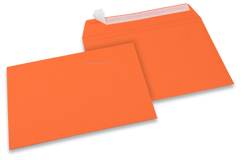 162 x 229 mm - Oranje gekleurde papieren enveloppen 