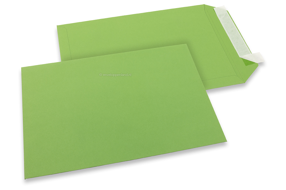 229 x 324 mm - Appelgroen gekleurde papieren enveloppen 