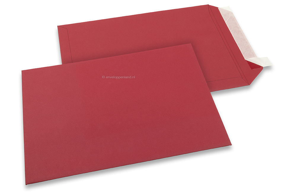 229 x 324 mm - Donkerrood gekleurde papieren enveloppen 