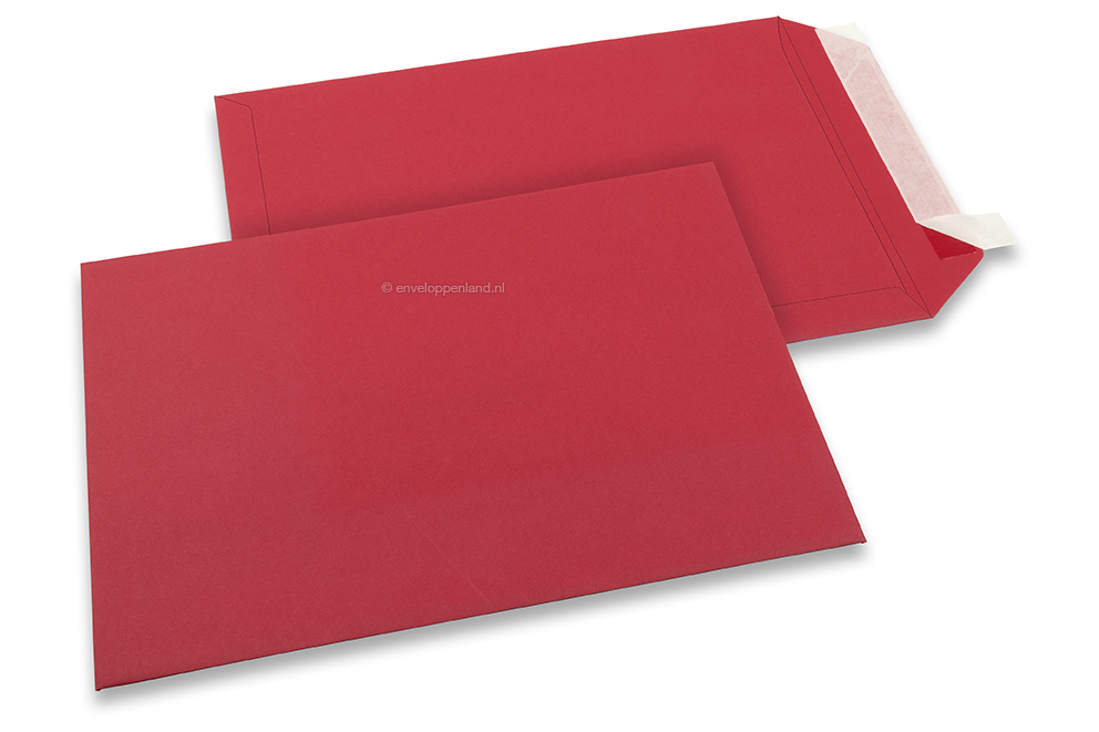 229 x 324 mm - Rood gekleurde papieren enveloppen 