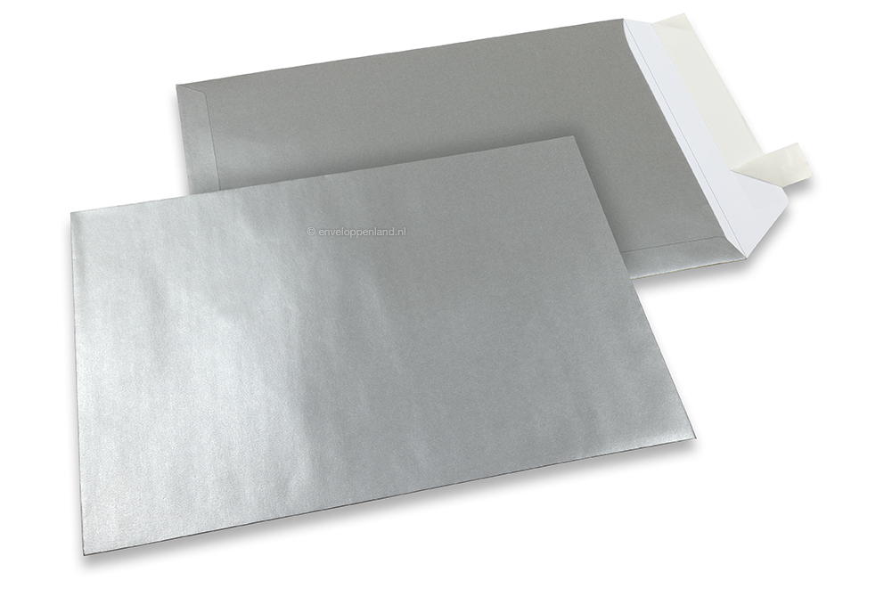 229 x 324 mm - Zilver gekleurde papieren enveloppen 