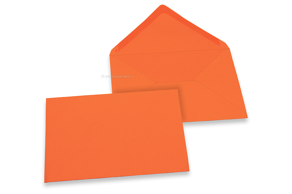 Wenskaart enveloppen gekleurd - oranje, 114 x 162 mm