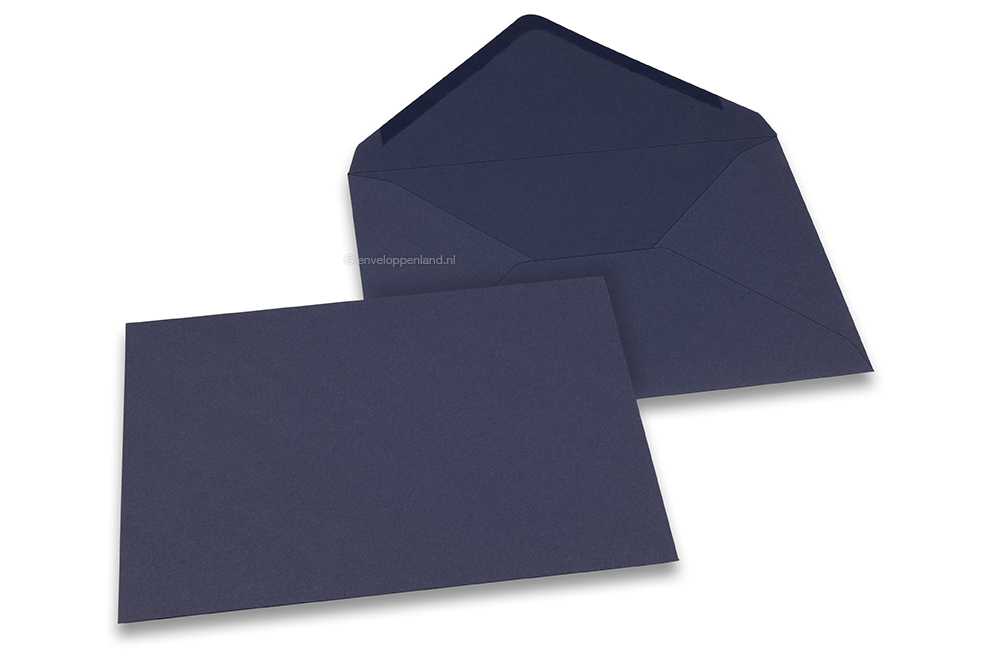 Wenskaart enveloppen gekleurd - donkerblauw, 162 x 229 mm