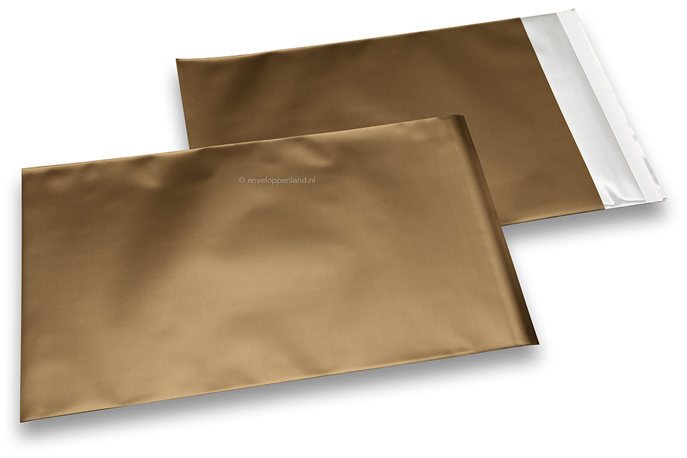 Brons gekleurde mat metallic folie enveloppen - 230 x 320 mm