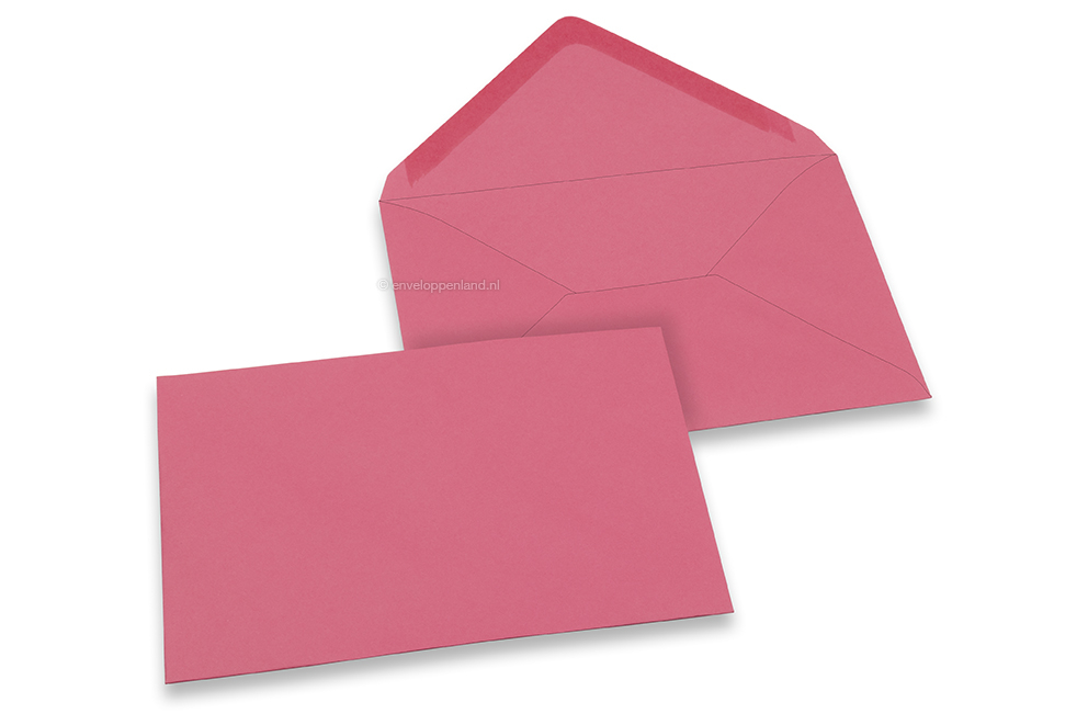 Wenskaart enveloppen gekleurd - roze, 125 x 175 mm