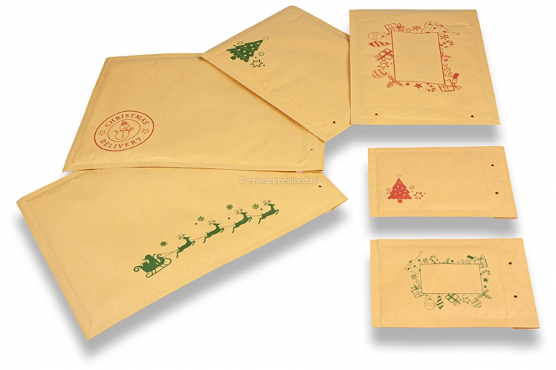 Bruine kerst luchtkussen enveloppen