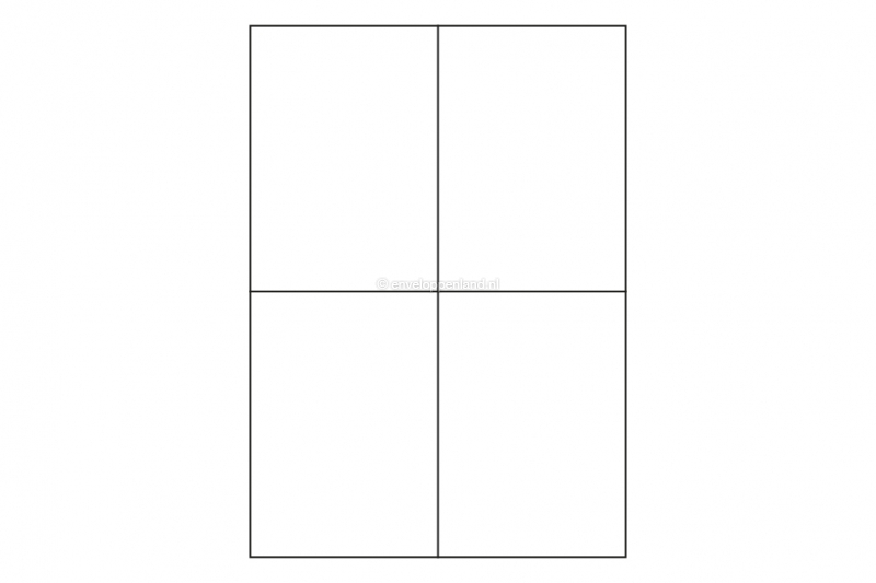 Etiketten voor laserprinters (wit) - 4 stuks per vel