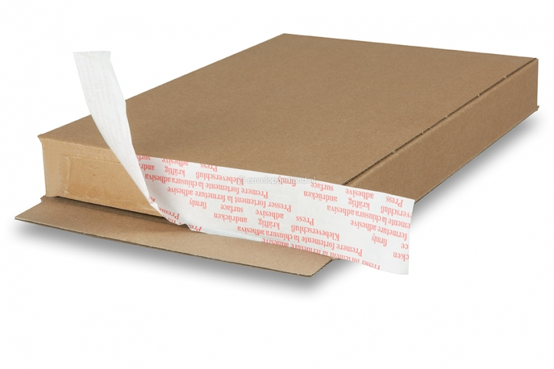 Brievenbusdoosjes met plakstrip - bruin