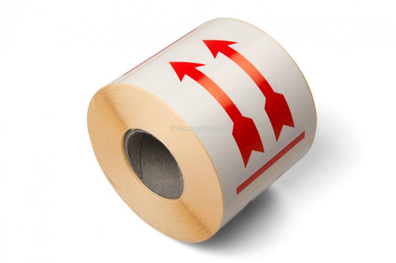 Verpakkingsetiketten - Deze kant boven: pijlen - 90 x 115 mm