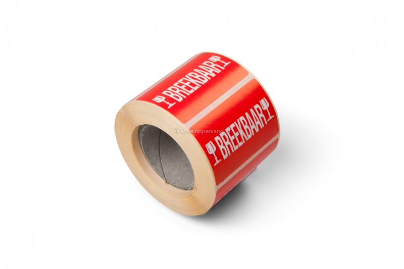 Verpakkingsetiketten - Breekbaar: tekst - 60 x 40 mm