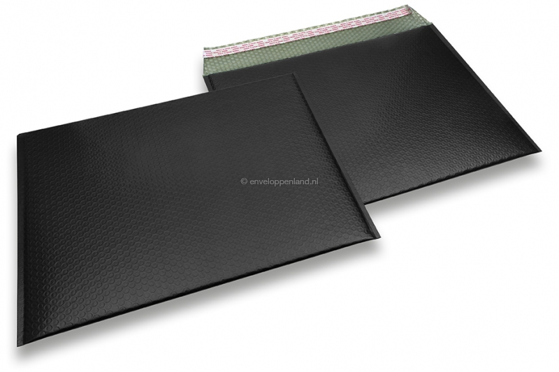 Luchtkussen enveloppen ECO mat metallic - zwart 320 x 425 mm