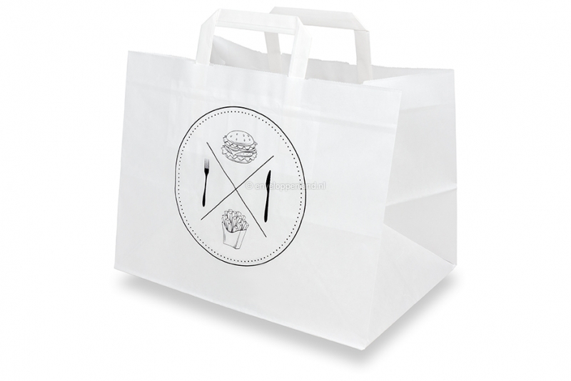 Papieren take away tassen - wit + snacks