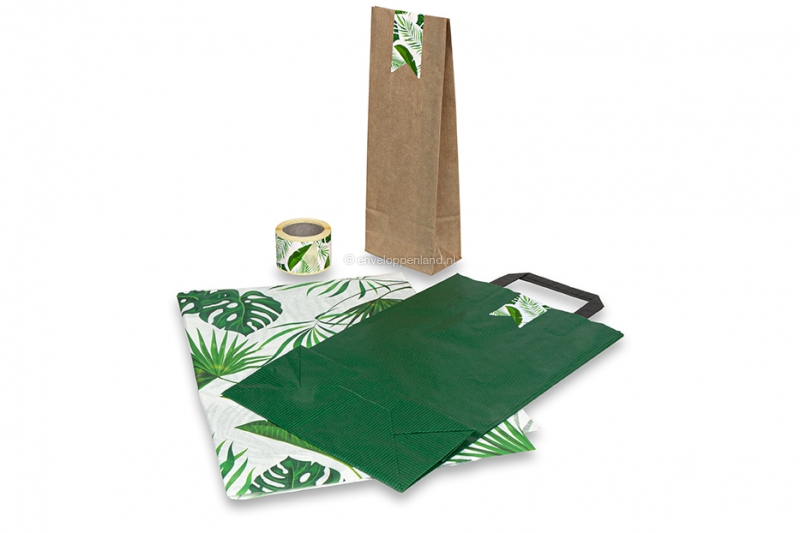 Langwerpige sluitzegels bedrukt - jungle